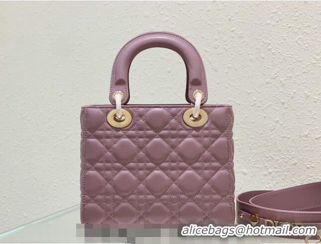 Buy Cheap Dior Small Lady Dior My ABCDior Bag in Cannage Lambskin CD8028 Peony Pink 2023