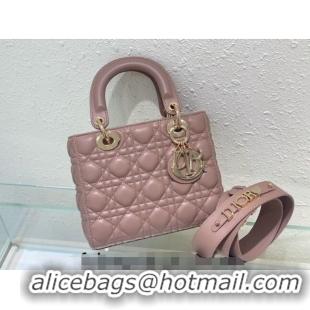 Pretty Style Dior Small Lady Dior My ABCDior Bag in Cannage Lambskin CD8028 Nude Pink 2023