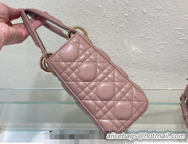 Pretty Style Dior Small Lady Dior My ABCDior Bag in Cannage Lambskin CD8028 Nude Pink 2023