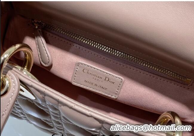 Pretty Style Dior Small Lady Dior My ABCDior Bag in Cannage Lambskin CD8028 Nude Pink 2023