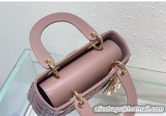 Pretty Style Dior Small Lady Dior My ABCDior Bag in Cannage Lambskin CD8028 Nude Pink 2023