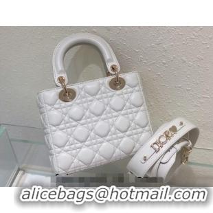 Discount Dior Small Lady Dior My ABCDior Bag in Cannage Lambskin CD8028 Optic White 2023