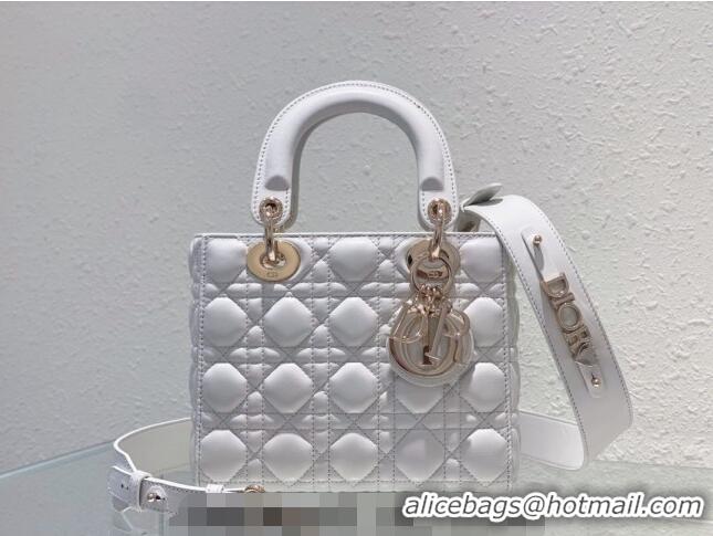 Discount Dior Small Lady Dior My ABCDior Bag in Cannage Lambskin CD8028 Optic White 2023