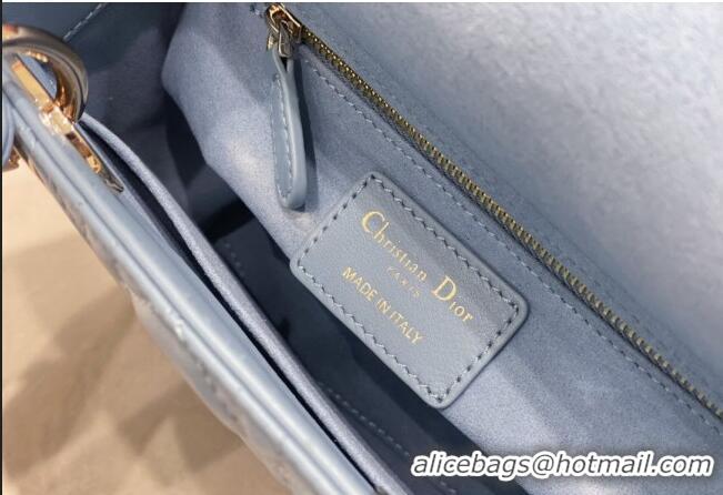 Best Price Dior Small Lady Dior My ABCDior Bag in Cannage Lambskin CD8028 Light Blue 2023