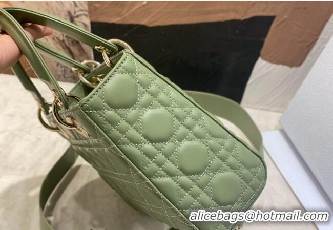 Low Cost Dior Small Lady Dior My ABCDior Bag in Cannage Lambskin CD8028 Light Green 2023