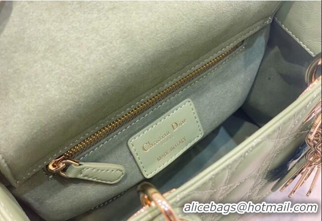 Low Cost Dior Small Lady Dior My ABCDior Bag in Cannage Lambskin CD8028 Light Green 2023