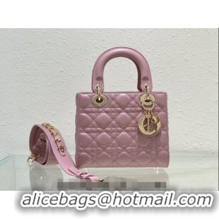 Buy Fashionable Dior Small Lady Dior My ABCDior Bag in Cannage Lambskin CD8028 Vintage Pink 2023