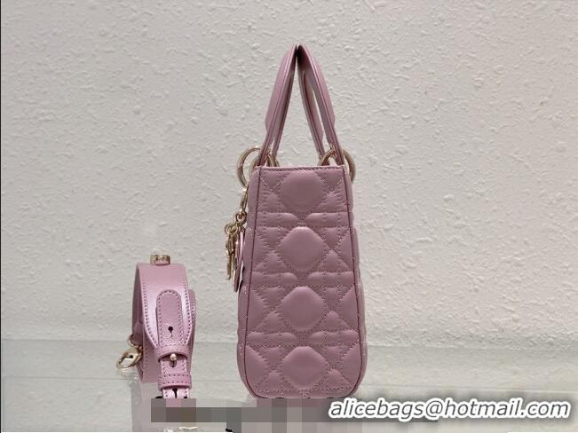 Buy Fashionable Dior Small Lady Dior My ABCDior Bag in Cannage Lambskin CD8028 Vintage Pink 2023