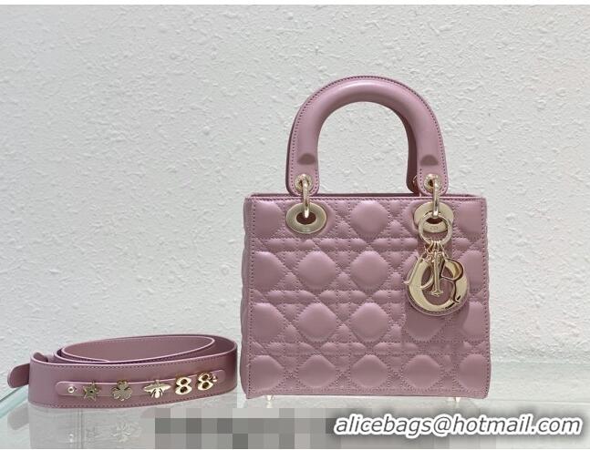 Buy Fashionable Dior Small Lady Dior My ABCDior Bag in Cannage Lambskin CD8028 Vintage Pink 2023