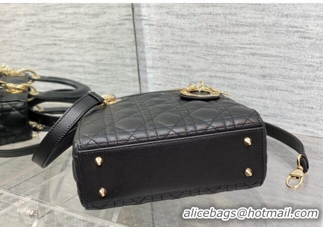 Trendy Design Dior Small Lady Dior Bag in Cannage Grained Calfskin 1228 Black/Gold 2023