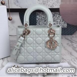 Top Quality Dior Small Lady Dior My ABCDior Bag in Cannage Lambskin CD8028 Pale Blue 2023