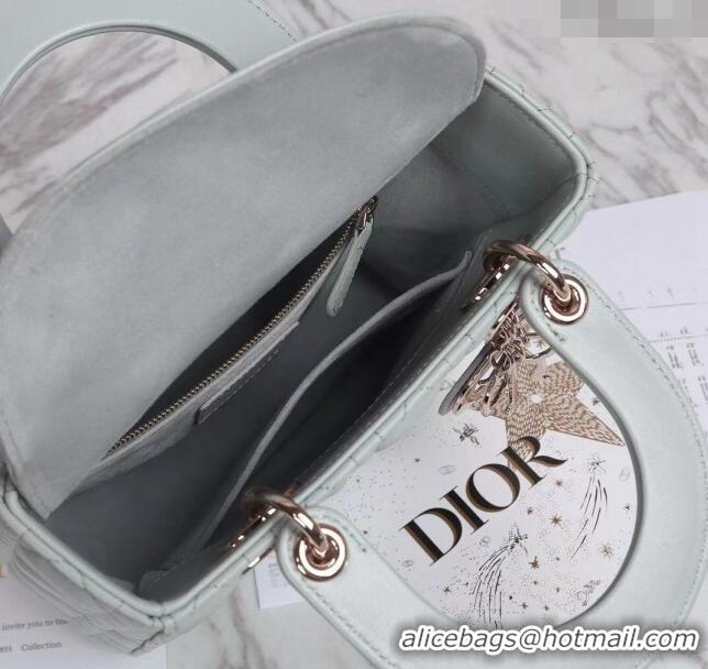 Top Quality Dior Small Lady Dior My ABCDior Bag in Cannage Lambskin CD8028 Pale Blue 2023