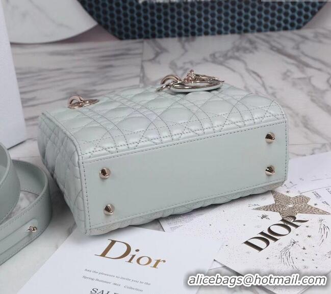 Top Quality Dior Small Lady Dior My ABCDior Bag in Cannage Lambskin CD8028 Pale Blue 2023