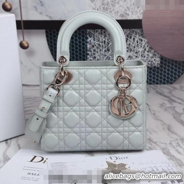 Top Quality Dior Small Lady Dior My ABCDior Bag in Cannage Lambskin CD8028 Pale Blue 2023