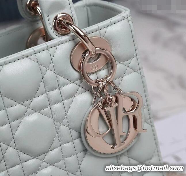 Top Quality Dior Small Lady Dior My ABCDior Bag in Cannage Lambskin CD8028 Pale Blue 2023