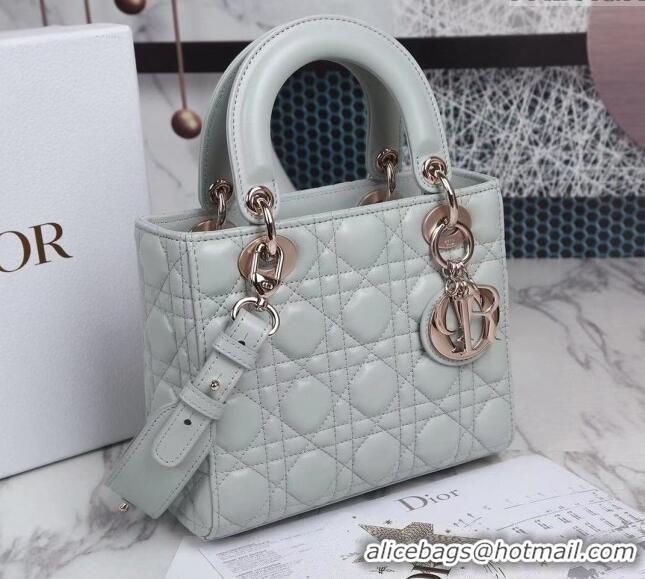 Top Quality Dior Small Lady Dior My ABCDior Bag in Cannage Lambskin CD8028 Pale Blue 2023