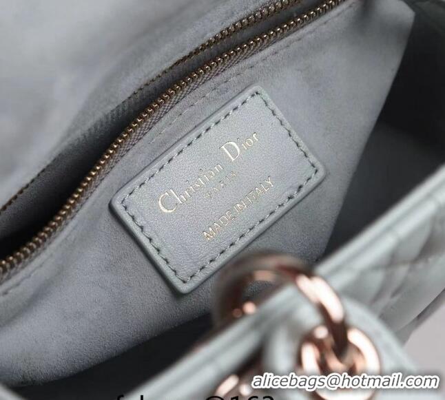 Top Quality Dior Small Lady Dior My ABCDior Bag in Cannage Lambskin CD8028 Pale Blue 2023