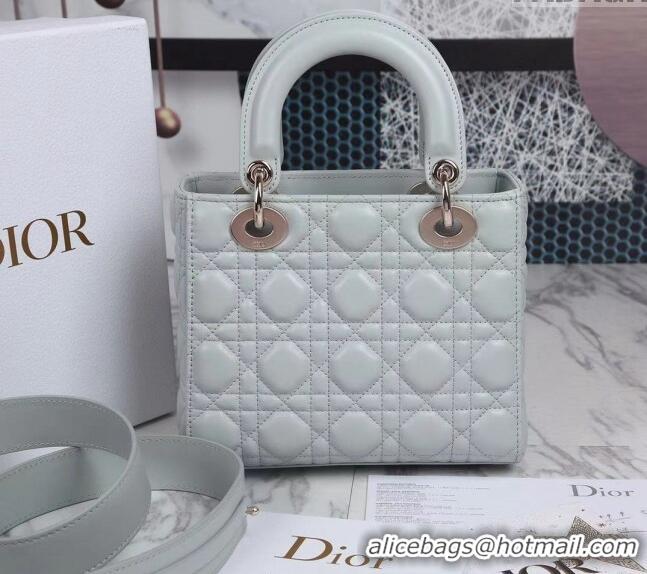 Top Quality Dior Small Lady Dior My ABCDior Bag in Cannage Lambskin CD8028 Pale Blue 2023