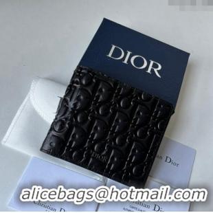 Luxurious Dior Men's Compact Wallet in Dior Gravity Leather CD8047 Black 2023