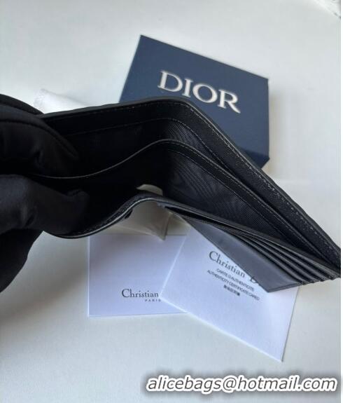 Luxurious Dior Men's Compact Wallet in Dior Gravity Leather CD8047 Black 2023