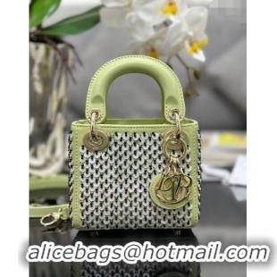 Famous Brand Dior Micro Lady Dior Bag with Sequins and Beads 0118 Green 2024