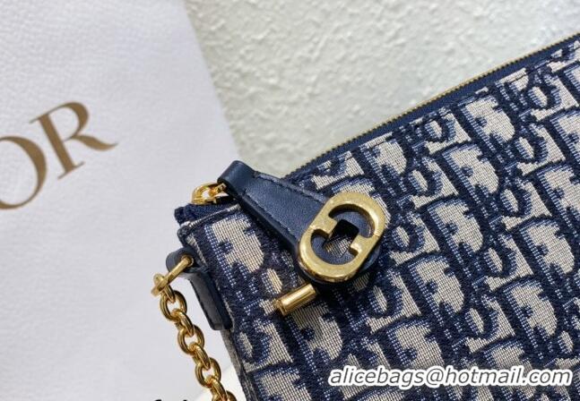 Promotional Dior 30 Montaigne Midi Mini Bag in Dior Oblique Jacquard with Pearl Chain CD8066 Blue 2023