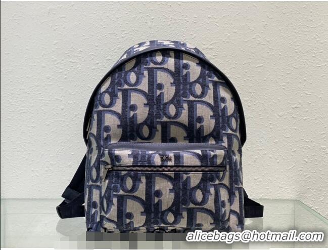 Popular Style Dior Men's Rider Backpack Bag in Maxi Dior Oblique Jacquard CD8074 Beige/Blue 2023