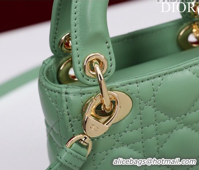 Traditional Specials Dior Micro Lady Dior Bag in Lambskin M0856 Light Green 2023