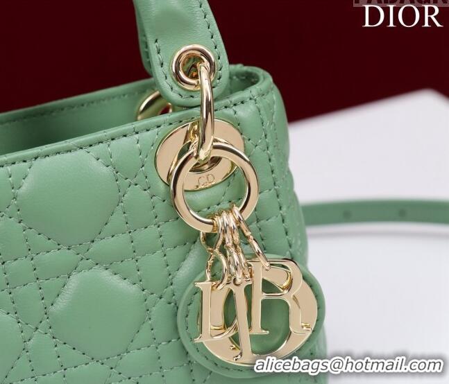 Traditional Specials Dior Micro Lady Dior Bag in Lambskin M0856 Light Green 2023