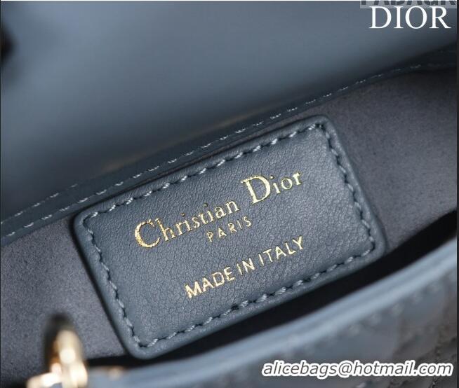 Classic Specials Dior Micro Lady Dior Bag in Lambskin M0856 Light Blue 2023