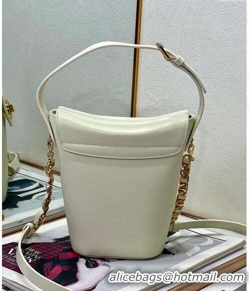 Top Design Dior 30 Montaigne Dior Amber Mini Bucket Bag in Calfskin 8833 White 2023