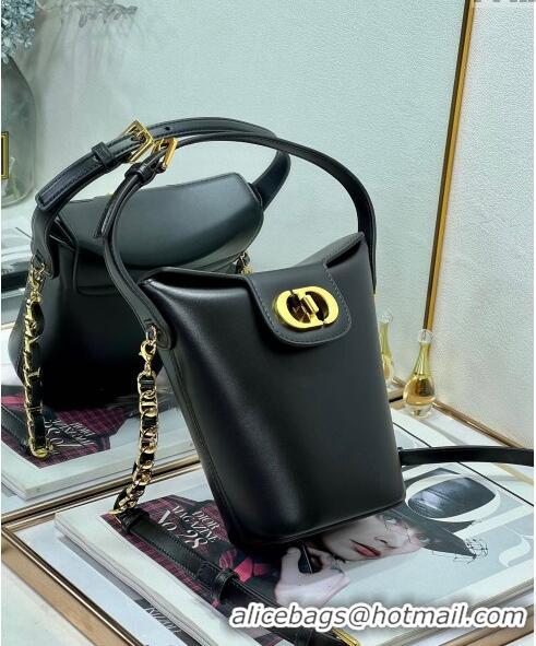 Luxurious Grade Dior 30 Montaigne Dior Amber Mini Bucket Bag in Calfskin 8833 Black 2023