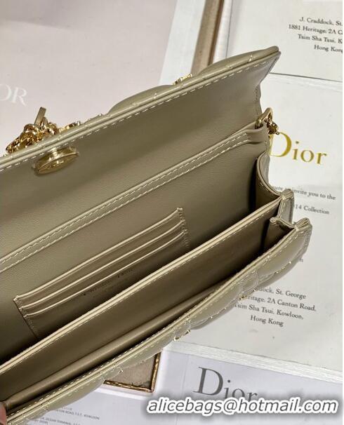 Well Crafted Dior Miss Dior Top Handle Bag with Gold-Finish Butterfly Studs CD1808 Beige 2024