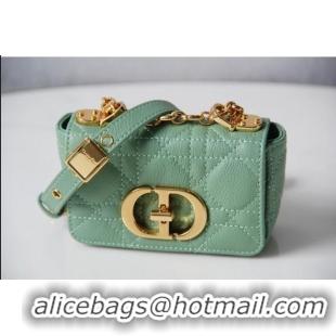 Promotional Dior Micro Caro Bag in Supple Cannage Calfskin CD1812 Green 2024