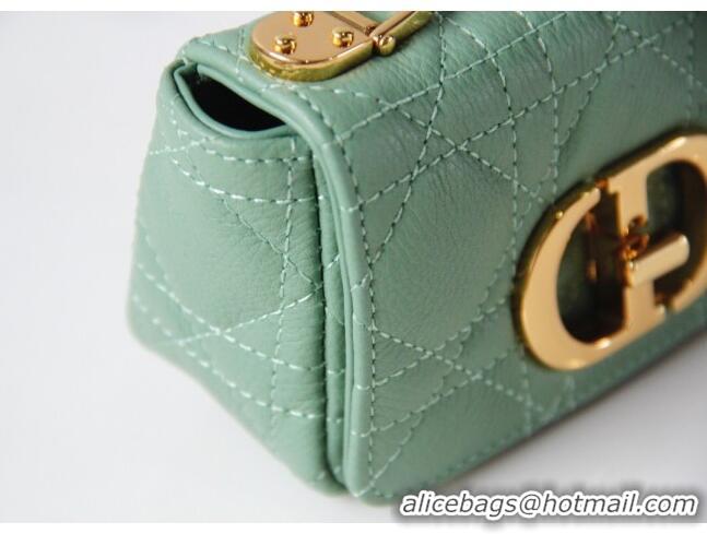 Promotional Dior Micro Caro Bag in Supple Cannage Calfskin CD1812 Green 2024