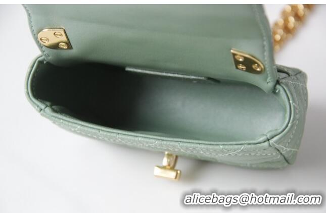 Promotional Dior Micro Caro Bag in Supple Cannage Calfskin CD1812 Green 2024