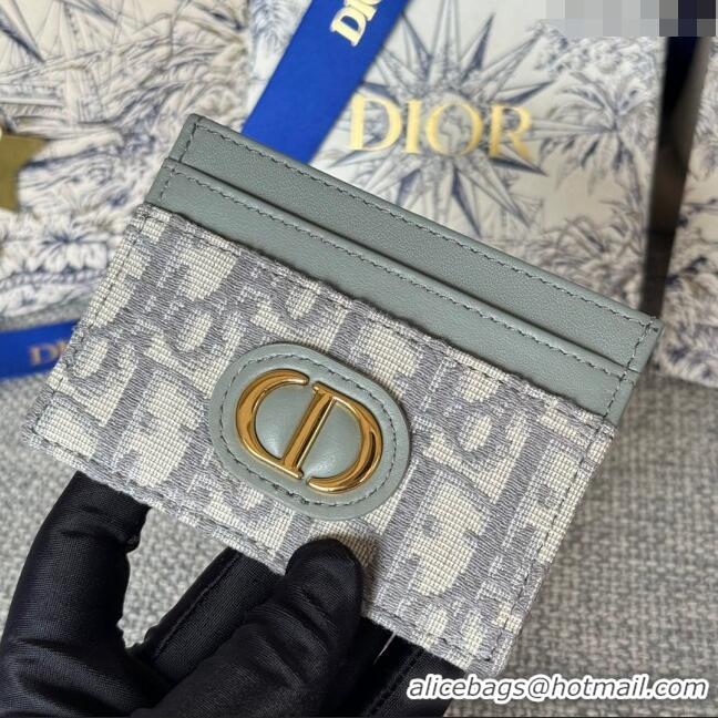 Top Design Dior 30 Montaigne Five-Slot Card Holder Dior Oblique Jacquard CD1105 Gray 2024