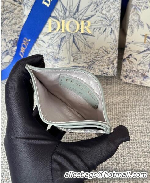 Top Design Dior 30 Montaigne Five-Slot Card Holder Dior Oblique Jacquard CD1105 Gray 2024