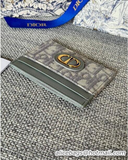 Top Design Dior 30 Montaigne Five-Slot Card Holder Dior Oblique Jacquard CD1105 Gray 2024