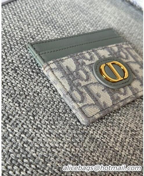 Top Design Dior 30 Montaigne Five-Slot Card Holder Dior Oblique Jacquard CD1105 Gray 2024