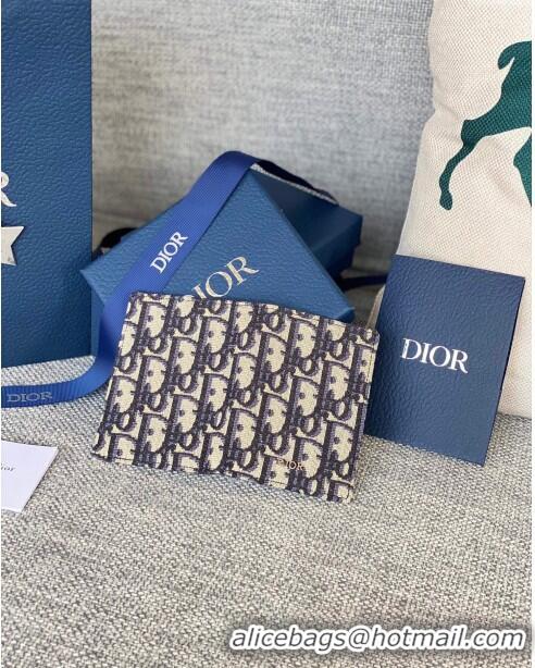 Most Popular Dior Essentials Bi-Fold Card Holder Beige and Dior Oblique Jacquard CD1109 Black 2024