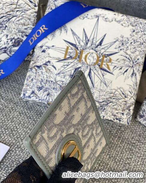 Super Quality Dior CD Card Holder in Dior Oblique Jacquard CD1115 Gray 2024