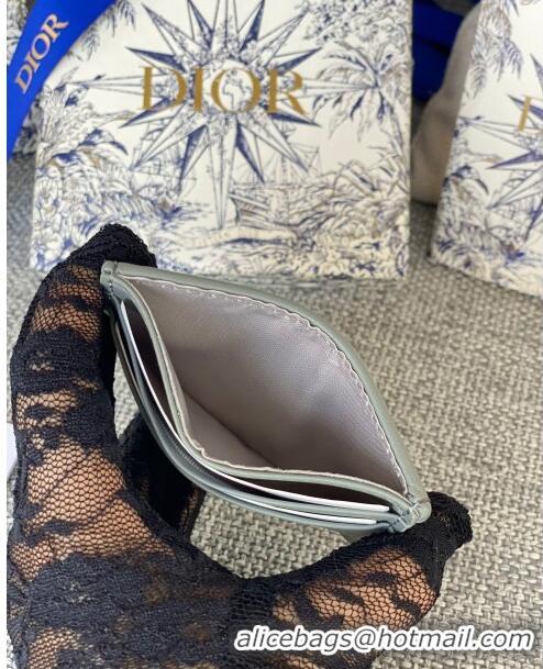 Super Quality Dior CD Card Holder in Dior Oblique Jacquard CD1115 Gray 2024