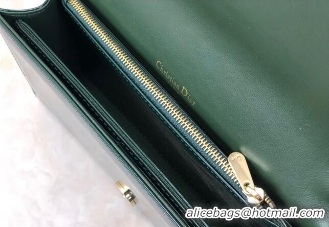 Hot Sell Cheap Dior Lady Dior Pouch in Patent Cannage Calfskin CD8065 Green 2024