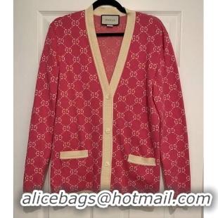 Top Grade Gucci Mongram Cardigan Sweater G7841 Pink