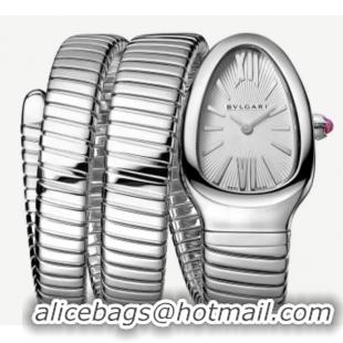 Super Quality Bvlgari Serpenti Tubogas Watch Dial 35mm BV1256 Silver