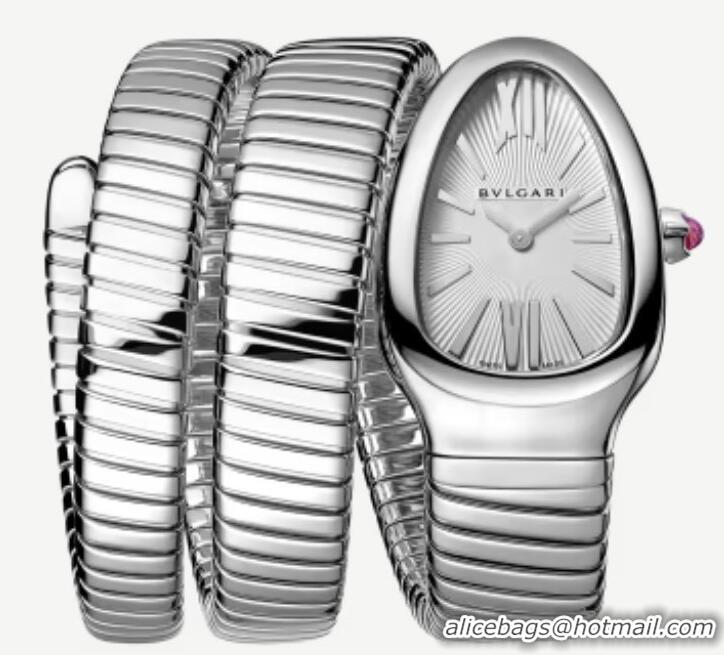 Super Quality Bvlgari Serpenti Tubogas Watch Dial 35mm BV1256 Silver