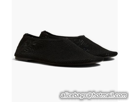 Top Grade Khaite The Maiden Mesh Ballerina Flat Women KH8451 Black