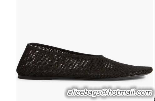 Top Grade Khaite The Maiden Mesh Ballerina Flat Women KH8451 Black