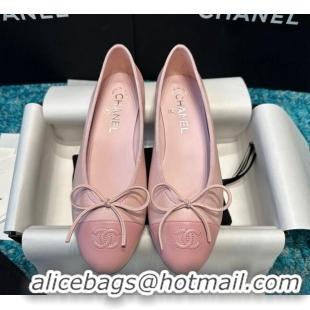 Grade Quality Chanel Classic Lambskin Ballet Flat Light Pink 325023